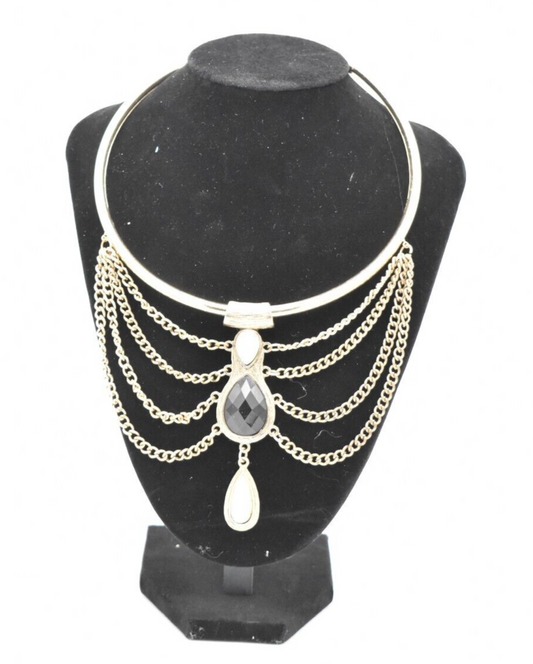 Vintage Oversized Statement Piece Choker Necklace - Costume Jewellery for Ladies