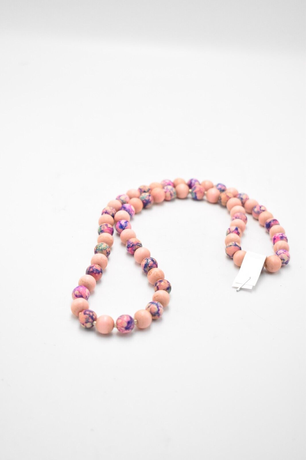 Vintage Pink Beaded Necklace - Costume Jewellery for Ladies