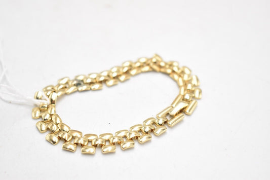 Vintage 1960s Gold Metal Link Bracelet - 19cm, 14g